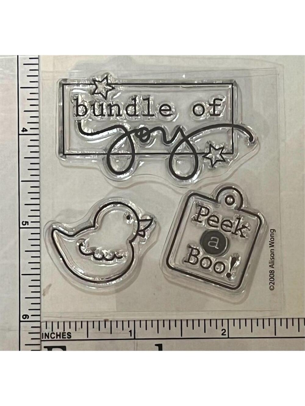 Alison Wong Bundle of Joy Baby Clear Stamp Set Peek a Boo Scrapbooking